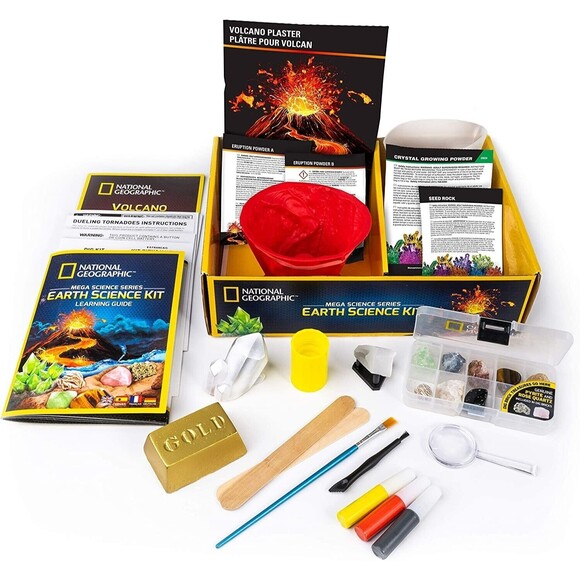 National Geographic Mega Earth Science Experiments Kit Volcano Crystals STEM - Picture 4 of 7